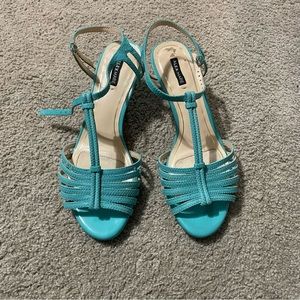 Alex Marie Turquoise Strappy Heels